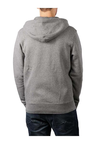 Levi's . Kapşonlu Fermuarlı Gri Sweatshırt