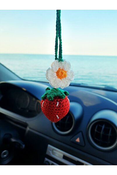 Neşeli Oyuncak Papatya Ile Çilek, Sevimli Araba Aksesuarları, Oto Dikiz Aynas...