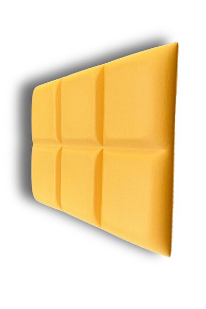 Ankases Ses Yalıtım Akustik 3D Parlak Yüzeyli Sarı Panel – 50x33cm, 30mm – Ya...