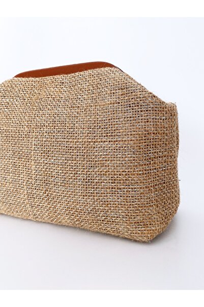 HEYBE'S Дамска чанта тип клъч от юта с блясък