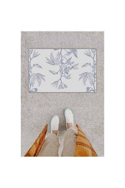 Dormot Home Декоративна изтривалка за врата с дигитален печат и цвете глицини...