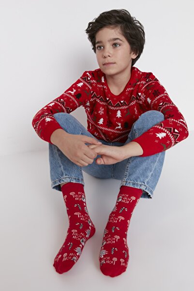 TRENDYOLKIDS Többszínű 3 csomagos unisex kötött zokni