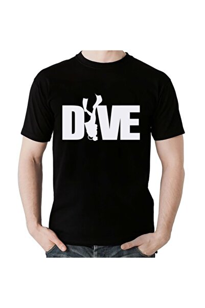 ScubaPromoTurkey تي شيرت الغوص الأسود للرجال