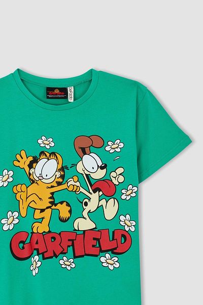 DeFacto Girl's Garfield Regular Fit Short Sleeve T-Shirt