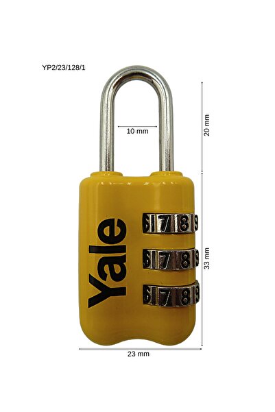 Yale kilit Yale Yp2 قفل صغير من النوع الضيق مع عبوة نفطة باللون الأصفر