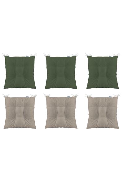 TEZKOTEKSTİL Pernă de scaun pătrată Pofidik, combinație de 6 piese, 40 X 40 c...