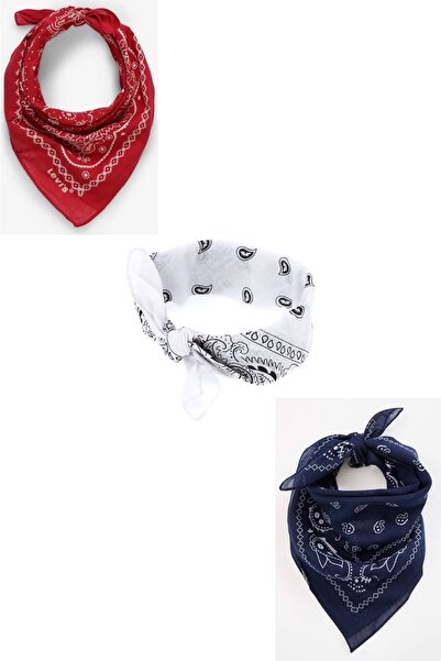 Hat Factory Unisex Μοτοσικλετιστής Ethnic Μπαντάνα Σετ 3 τεμαχίων