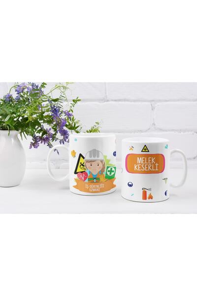 Eylül Design Kişiye Özel Isim Yazılı Iş Güvenliği Uzmanı Özel Baskı Meslek Kupa Bardak