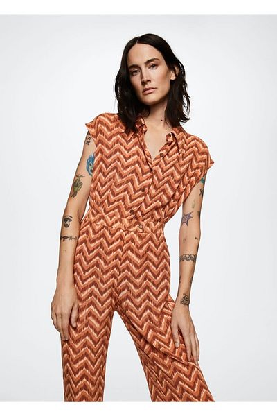 MANGO Woman Overal s potištěným logem