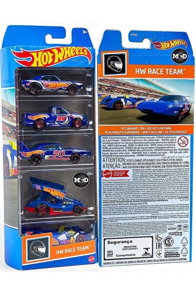 HOT WHEELS 1806 Beşli Araba Seti Hw Race Team Hfv87