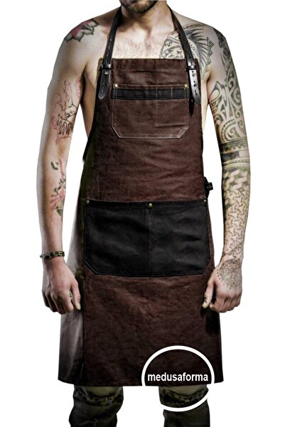 medusaforma Askılı Mutfak Önlüğü Master Chef Cafe Şef Garson Aşçı Kuaför Sana...