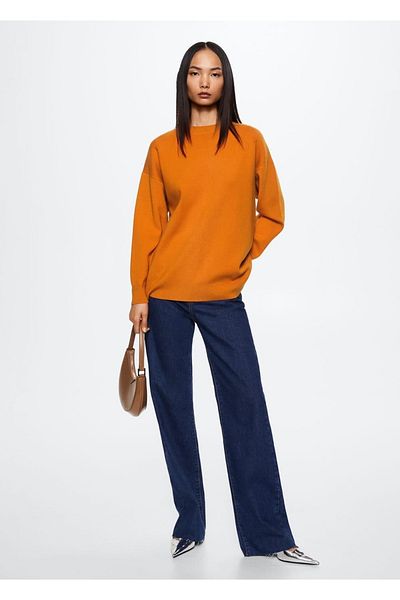 MANGO Woman Pulover tricotat cu croiala larga