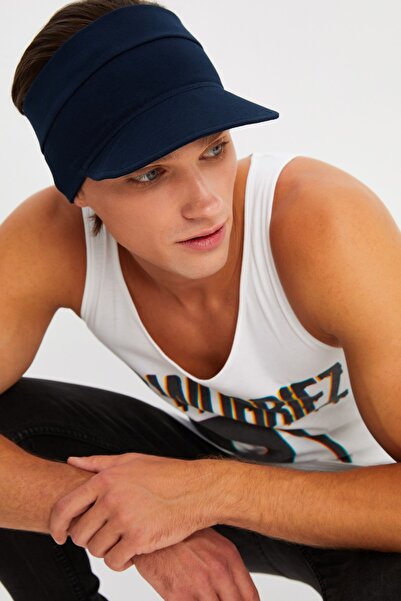 Butikgiz Чоловічий капелюх з бавовняної трикотажної тканини з УФ-захистом, візором та козирком, стиль теніс/гольф