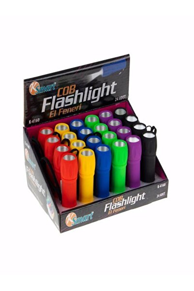Ksmart El Feneri Ledli Pilli Silikon Gövde Renkli K4160 "1 Adet Satılmaktadır"
