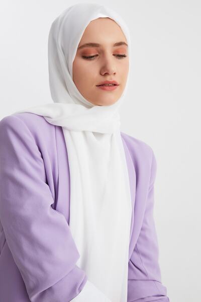 Butikgiz Hijab Hijab pentru damă, gata de fabricare, șal mătăsos din șifon multiplu - Confortabil, moale, foarte ușor