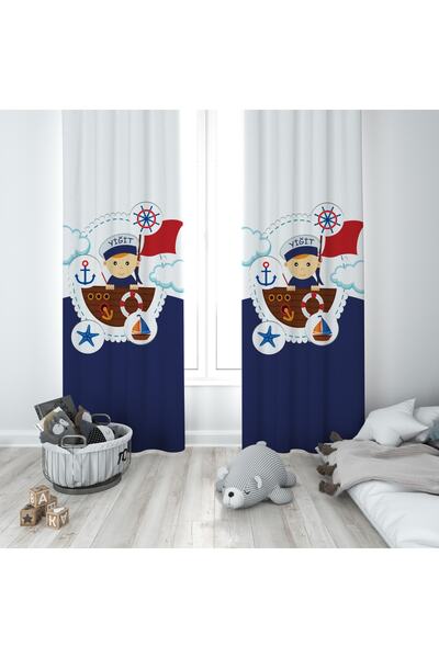 BAMBAŞKA MODA Дитяча кімната для немовлят і дітей Милий моряк Двоє крил Фон з...