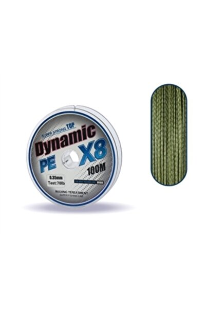 CAPTAIN Dynamic Soft Pe 8 Örgü Ip Misina 100mt Yeşil 0.28 Mm