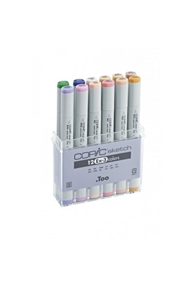 Copic Sketch Marker Set of 12 Ex-3