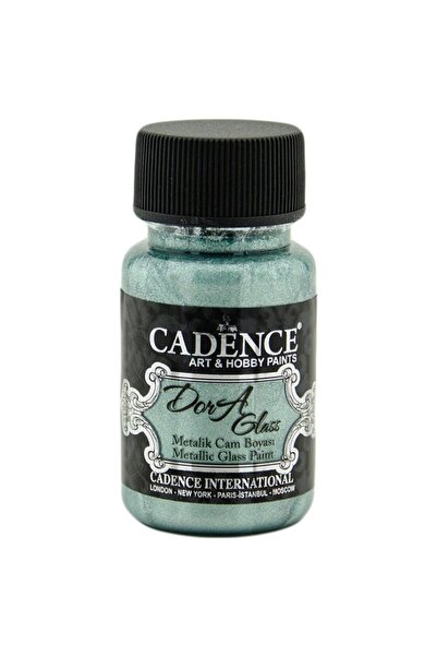 Cadence Dora Glass Metalik Cam Ve Porselen Boyası 50ml 3163 Yeşim Taşı