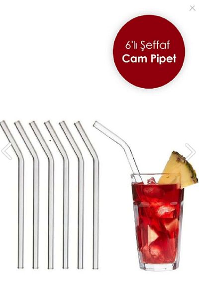 entarzlife Curved Glass Pipette 6 Pieces