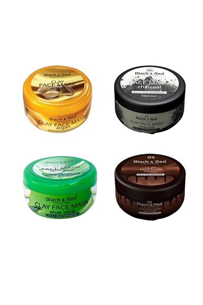 blackredty Argan Extract Face Mask + Charcoal Face Mask + Aleovera Face Mask + Chocolate Face Mask