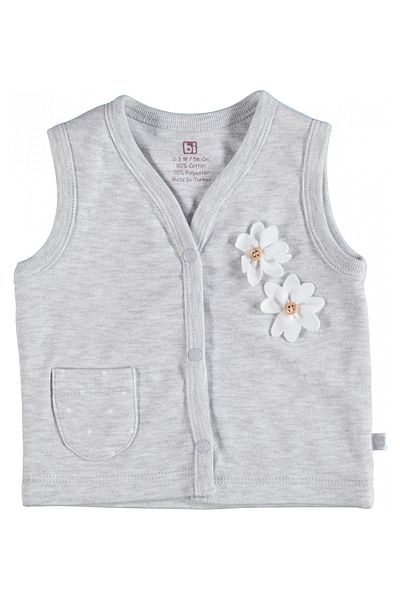 Bibaby 61347 Sun Fower Gray Baby Girl Vest