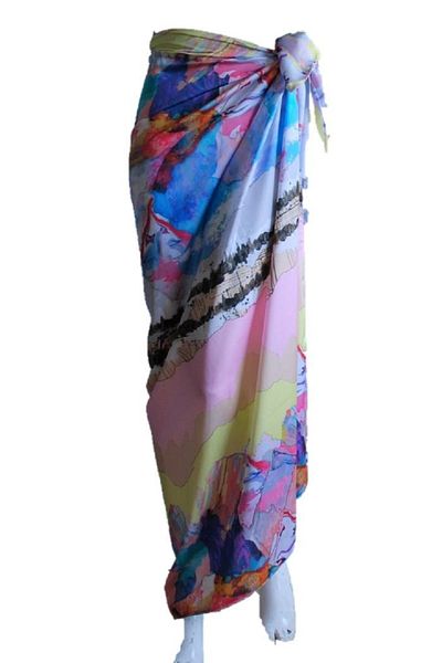 chacklin Chiffon Pareo/sarong/ Shawl First and Last Summer Series Sea (Thick No Inner Display) (120x150 Cm)