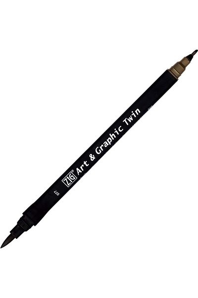 Zig Zig Art&Graphic Twin Tut-80 077 Deep Brown Marker Pen