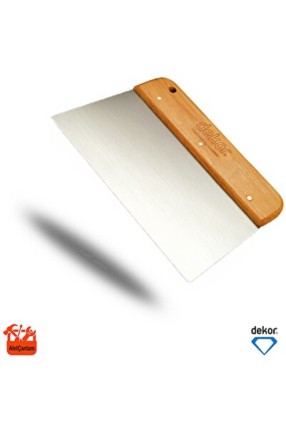 Dekor Macun Ispatulası Ahşap Saplı Macun Spatula 22 cm