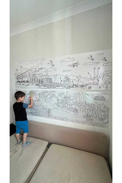 statik kağıt Pictură Doya Doya cu proprietăți de aderență statică 150x500 (dragon)