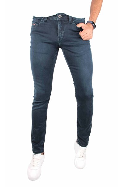 TOM FREE STORE Men's Knitted Jeans - Lycra, Dark Color, Comfortable Fit, 1293K
