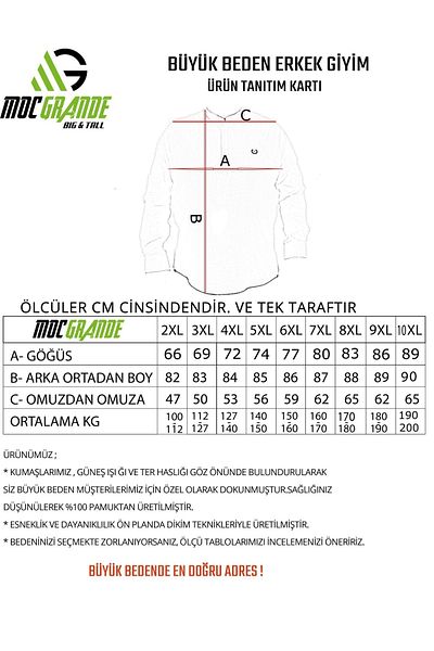 MocGrande Plus Size Men's High Collar Long Sleeve Shirt 22313-white