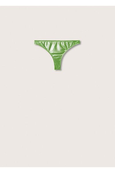 MANGO Woman Partea de jos de bikini metalica