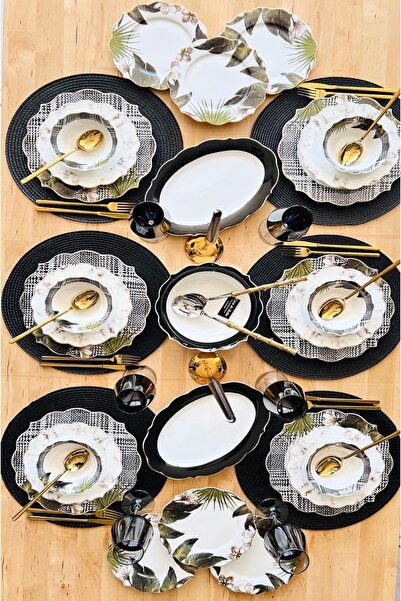 CASA DE BELLA Sumatra 123 Parça 12 Kişilik Yemek Takımı Ve Çatal Kaşık Bıçak ...