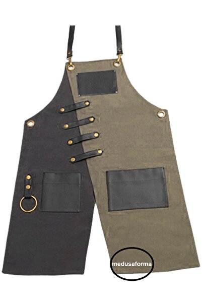 medusaforma مريلة مطبخ مع حزام ماستر شيف مقهى الشيف النادل كوك تصفيف الشعر ال...