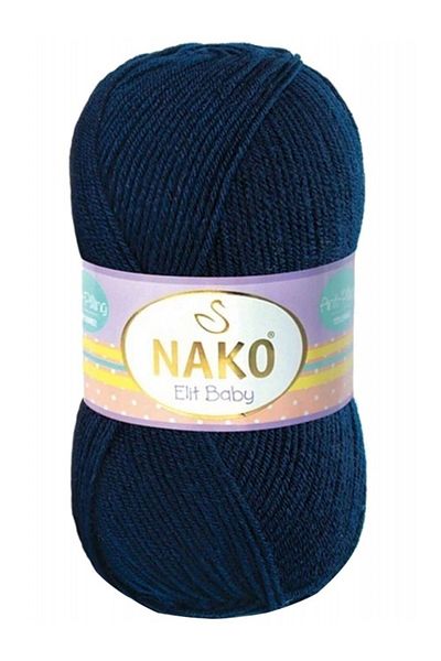 NAKO 1 Piece Elite Baby Hand Knitting Yarn Non-Pilling Baby Wool Navy Blue 10094