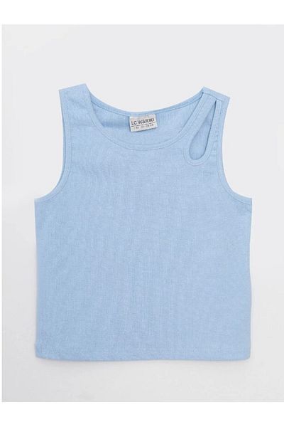 LC Waikiki Bavlněné dívčí tílko Crew Neck Basic