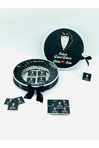 TuNa Chocolate 50 Adet Isme Özel Damat Bohçası Çikolatası