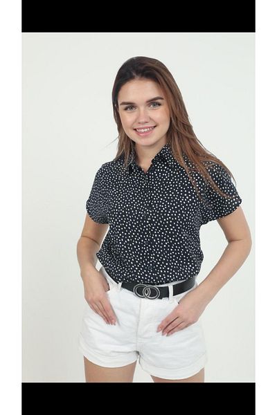 modakyra Cămașă cu model de liliac cu model pătrat pentru femei Legend