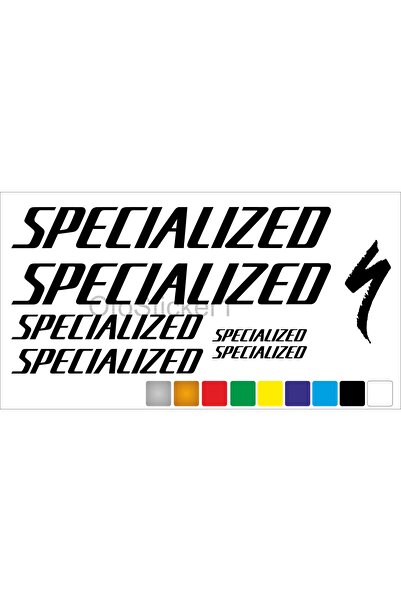 Oto Sticker Specialized Bisiklet Kadro Sticker Seti Premium Kalite Kırmızı