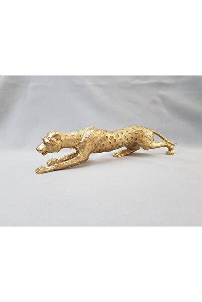 Arose Altın Leopar Çita Heykel Bibloev Ofis Dekoru