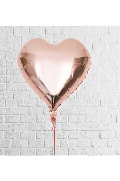 Deniz Party Store Rose Gold Heart Foil Balloon 18 Inch 45 Cm 1 Piece