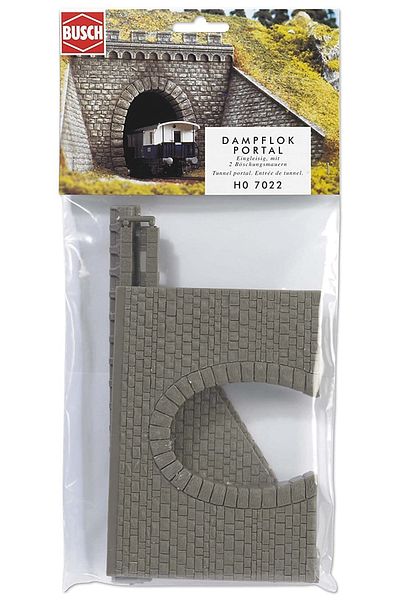 Busch 1:87 Ho Model 1 Line Tunnel Entry with Resilience Wall