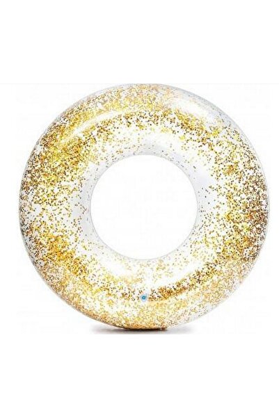 Intex Glitter Tube Şeffaf Havuz Deniz Yüzme Simidi 107 Cm Sarı