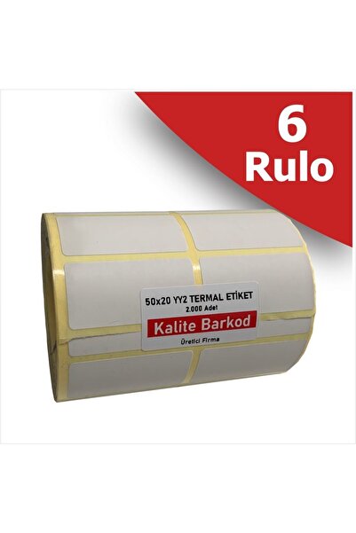 Kalite Barkod 50x25 Bočno pored sebe 2 Li Termalno Etikete | 6 Rolni Barcode ...