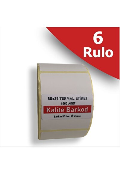 Kalite Barkod 50x35 Termalno Etiketa sa barkodom | 6 rola etiketa sa barkodom