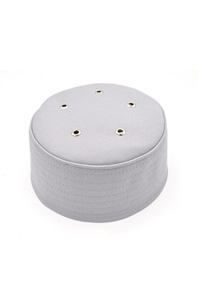 Tahir Delikli Kalıp Namaz Takkesi Perçinli