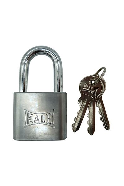 Kale Kilit قفل قلعة نحاس مطلي بالنيكل 50 ملم