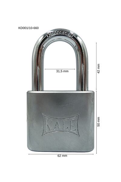 Kale Kilit Kale Asma Kilit Pirinç Nikel Kaplama 60 Mm