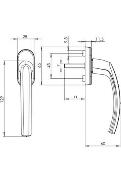 Fersan Pvc Accessory - Imat Pvc Aluminum Black Window Handle and Door Handle